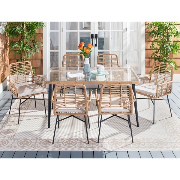 SAFAVIEH Outdoor Beson 7Piece Dining Set