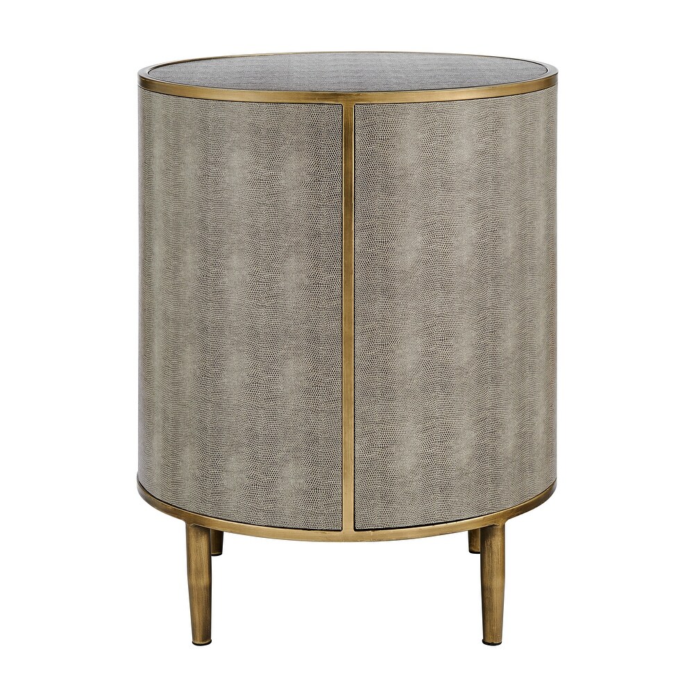 Loretta Faux Shagreen Side/ End Table