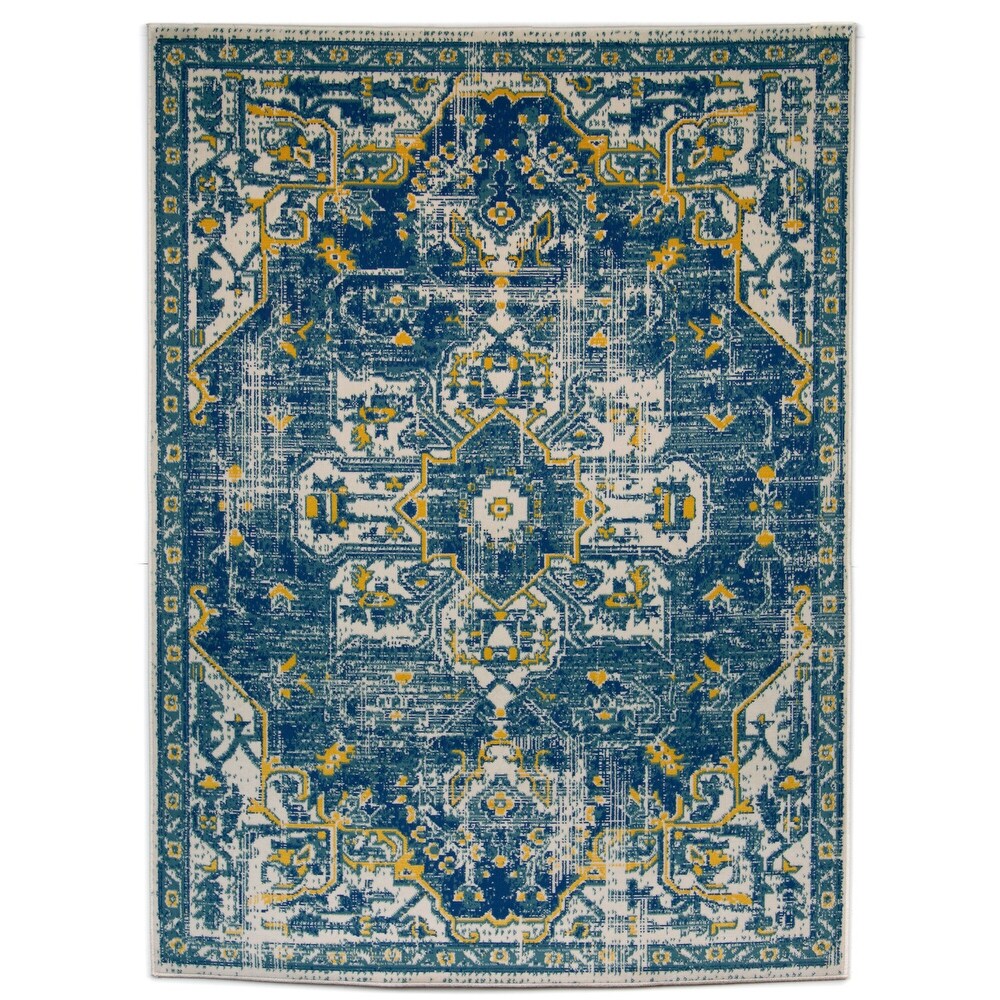 Derya Bohemian Medallion Indoor/ Outdoor Area Rug