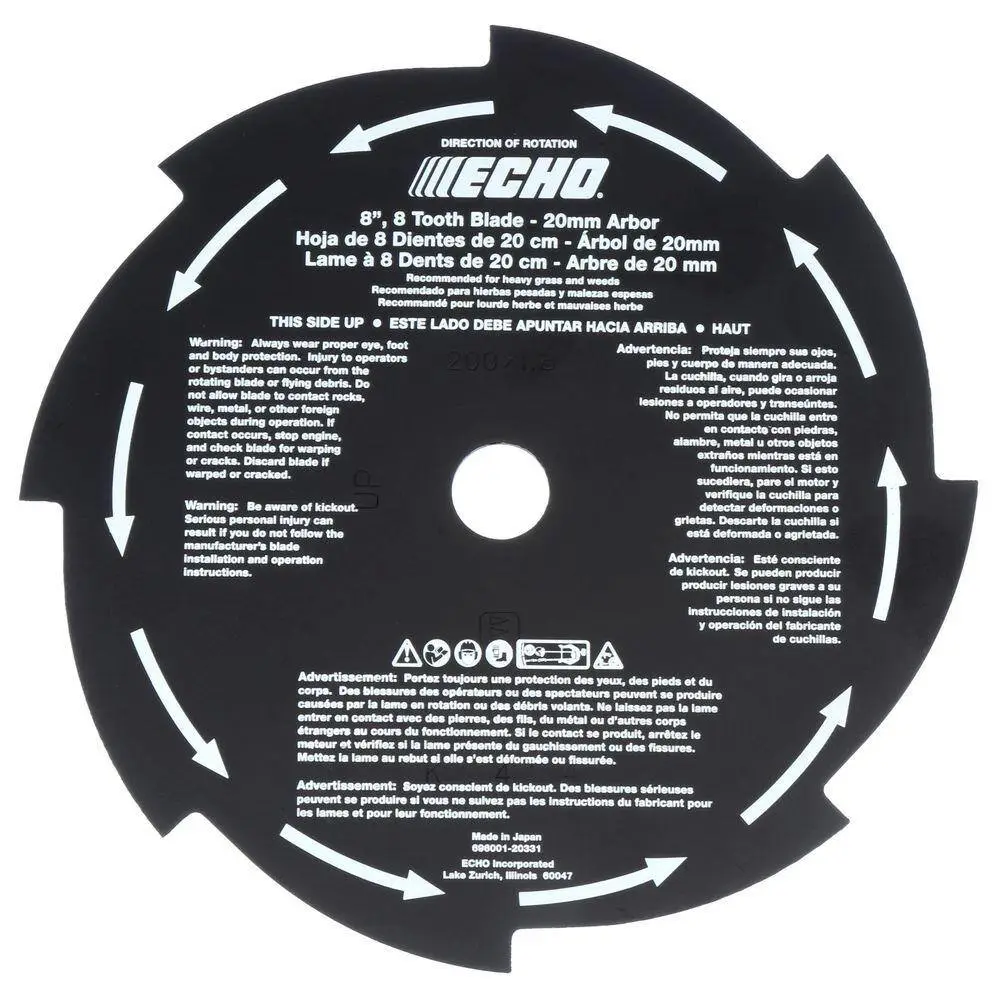 ECHO 8 in. 8-Tooth Brush Blade Conversion Kit (20 mm)