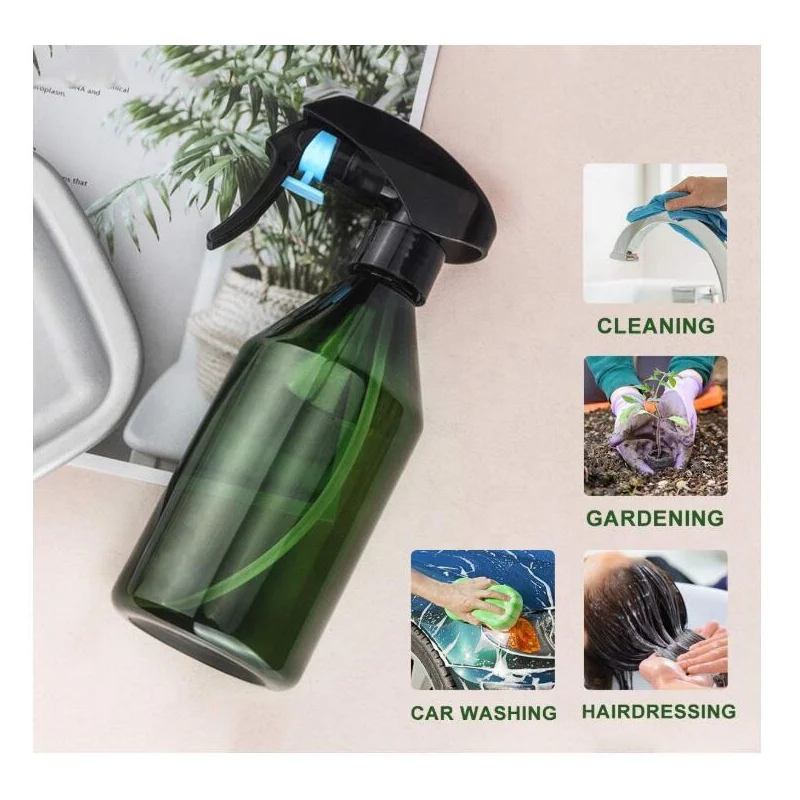 10oz Green Fine Mist Spray Bottle Gardening Trigger Water Empty Sprayer Plant Mister Sprayer