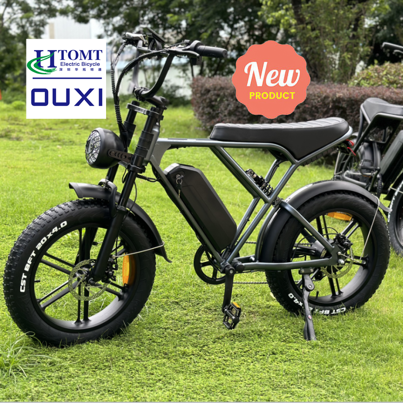 fatbike OUXI V8 OUXI H9 full suspension electric fat tire bike retro e bike electric mountain bike 250w hybrid bike