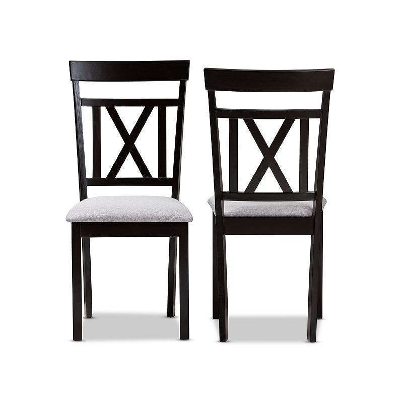 Baxton Studio Rosie Gray 2-pc. Dining Chair Set