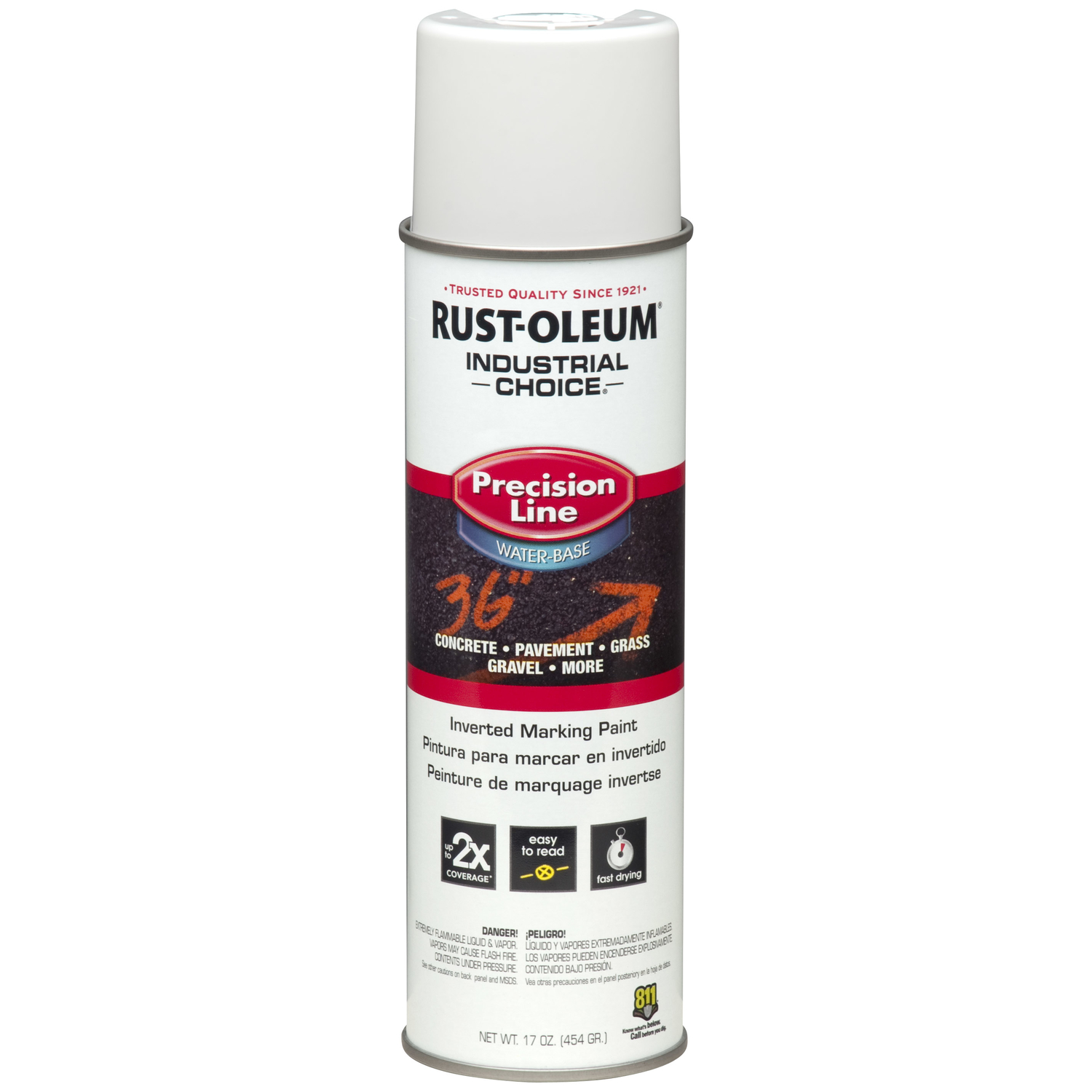 Rust-Oleum Industrial Choice White Inverted Marking Paint 17 oz