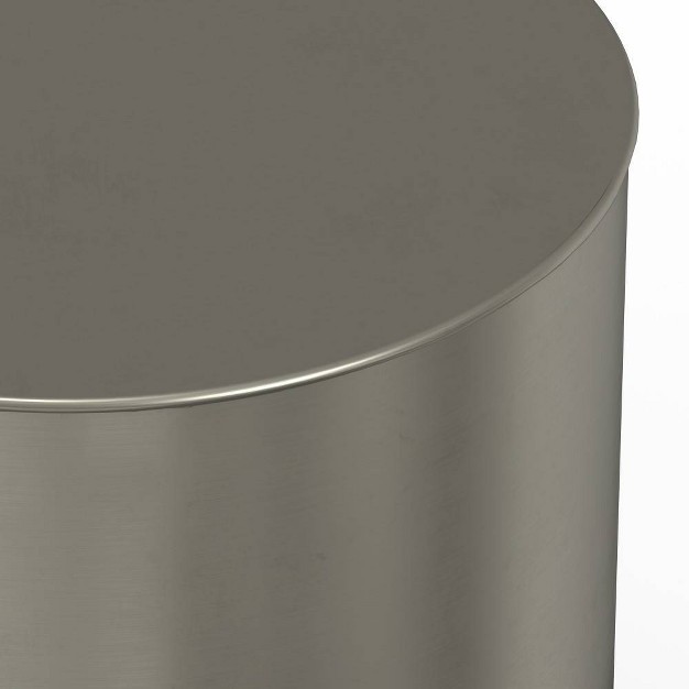 Lance Metal Cylinder Accent Table Ombre Black silver Wyndenhall