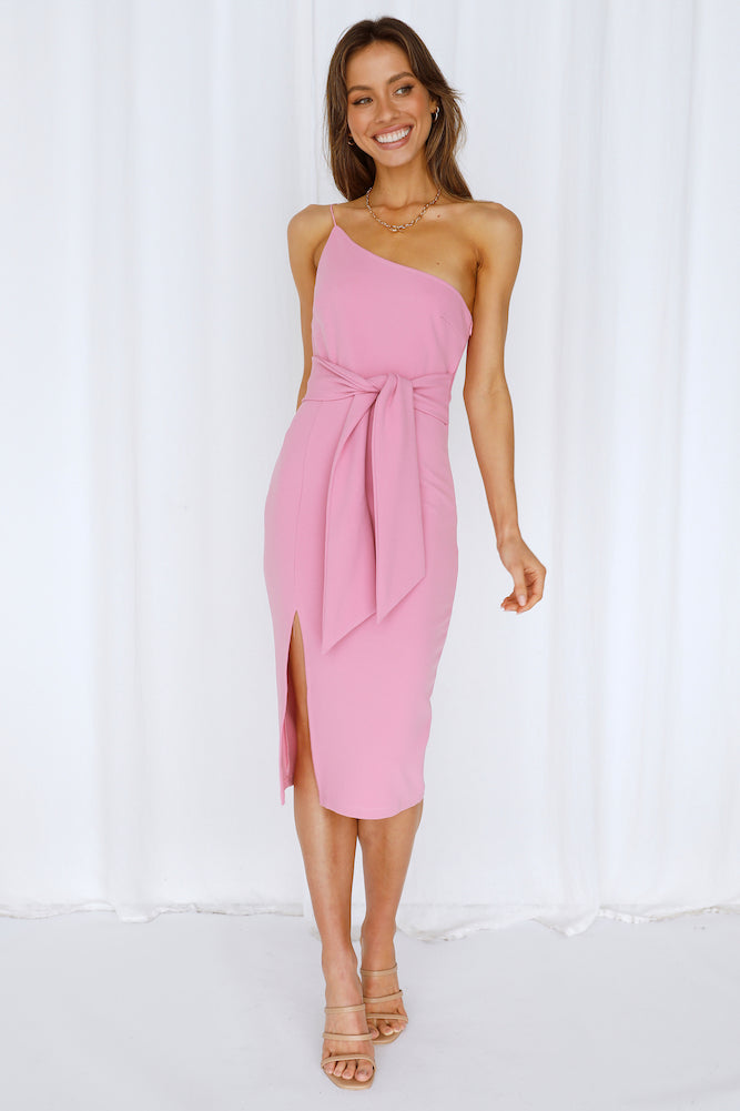 Not Like Other Girls Midi Dress Bubblegum Pink