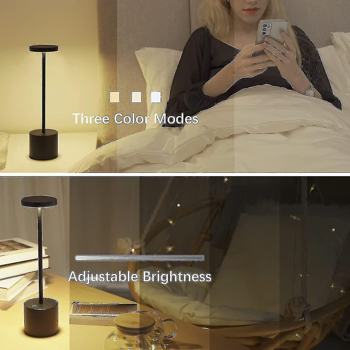 Wireless Table Lamps， Hapfish 8000mah Rechargeable Led Desk Lamp With Remote