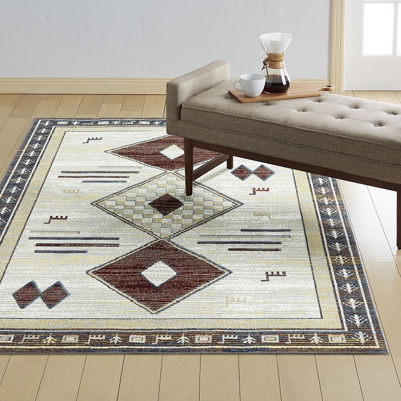 Everwash Treasure Southwestern Geometric Area Rug