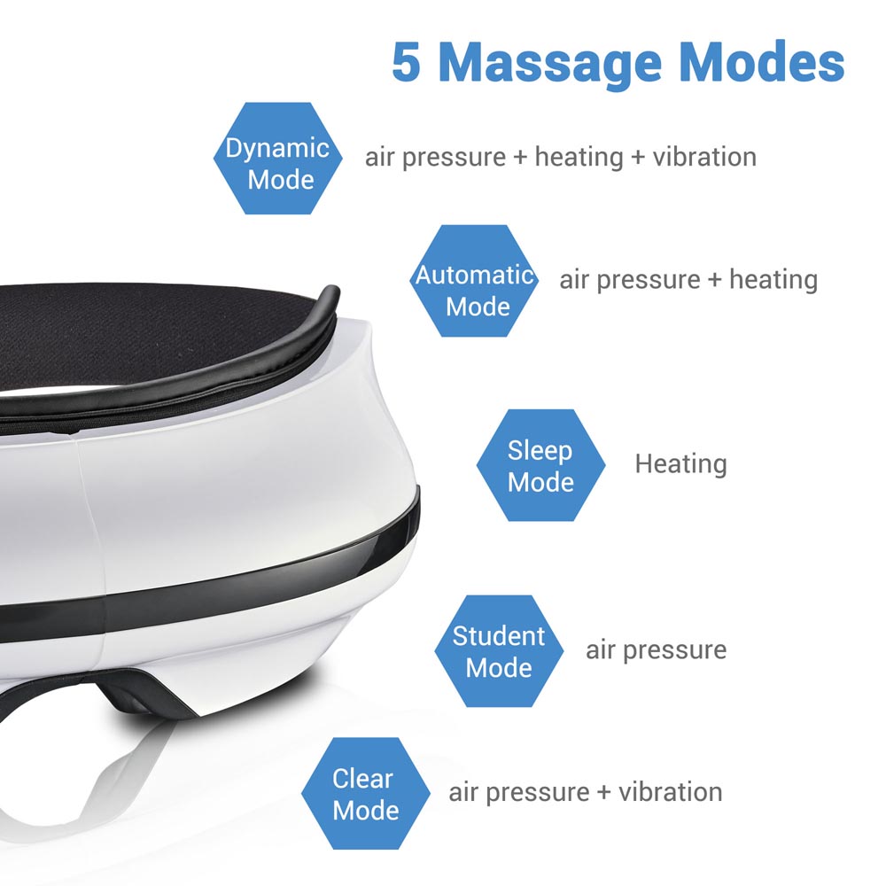 Yescom Heated Eye Massager with Bluetooth Speaker Rechargeable