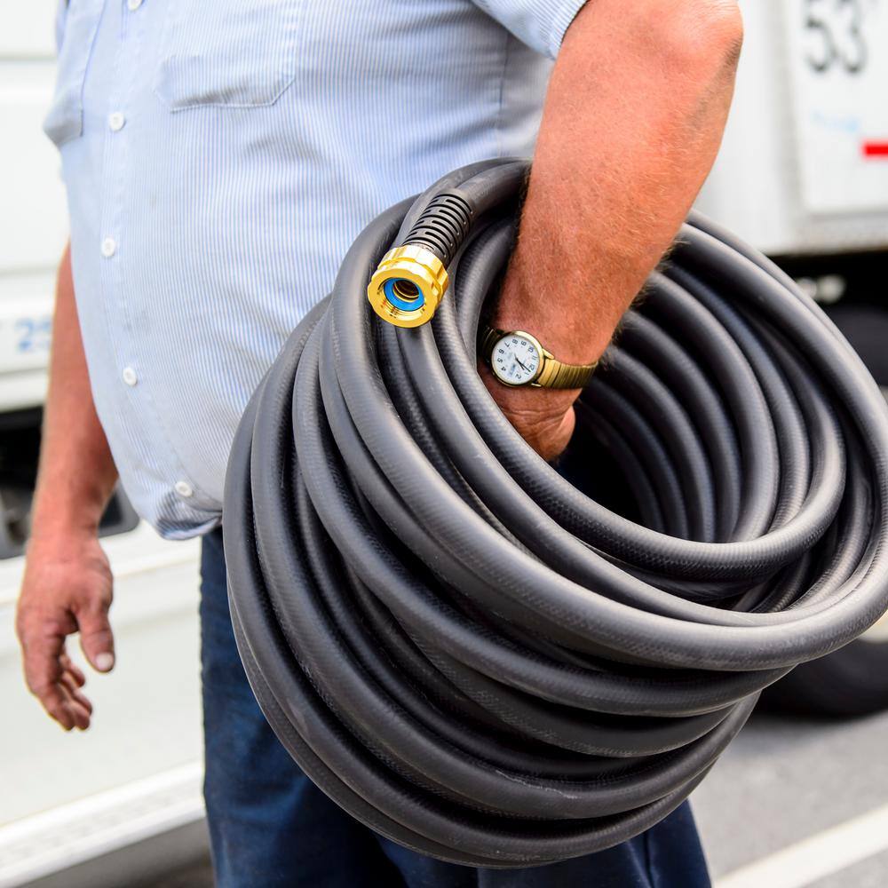 Element MaxLite 34 in. x 50 ft. Heavy-Duty Premium Rubber Plus Water Hose ELSGC34050