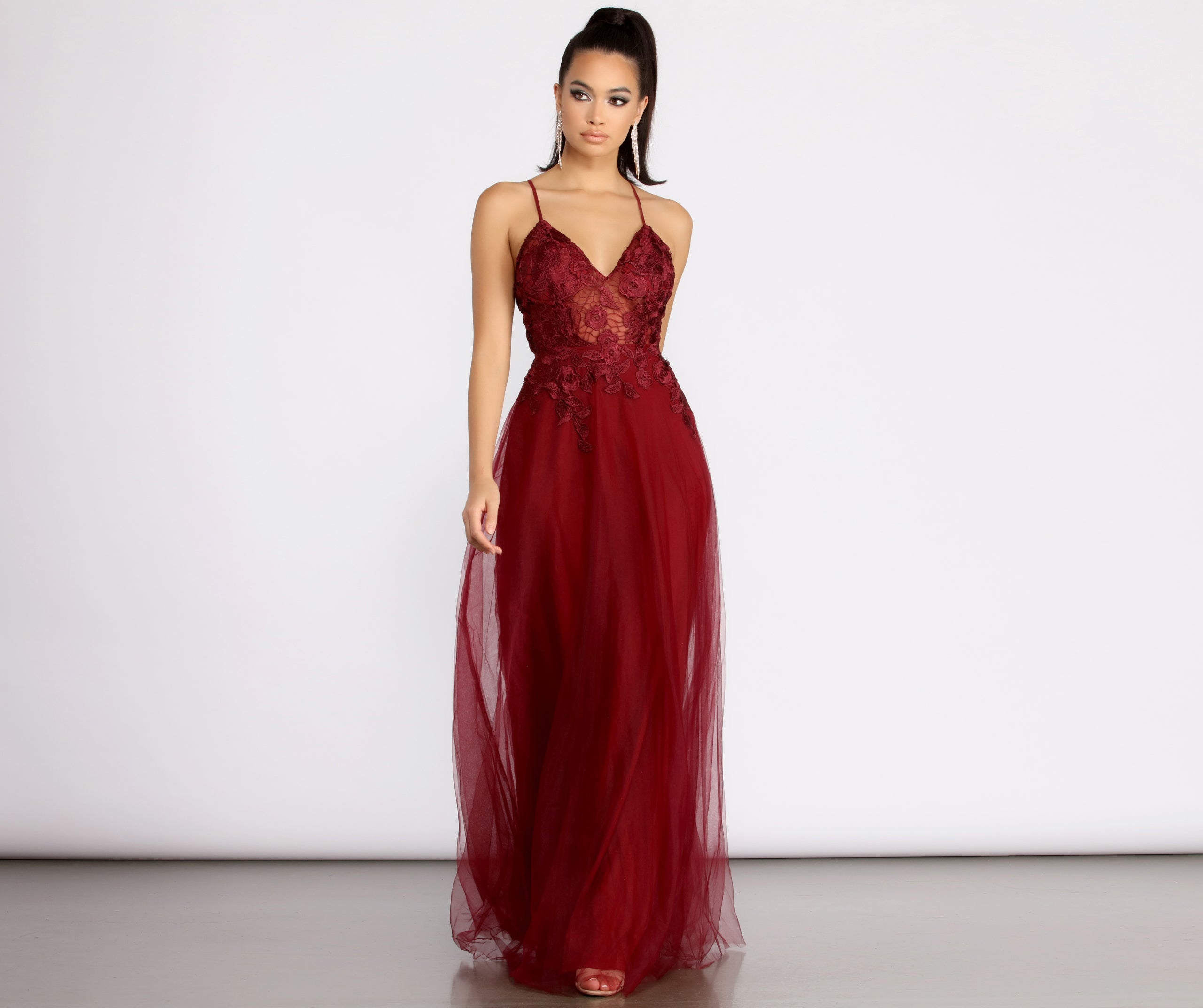 Electra Formal Lace A-Line Dress