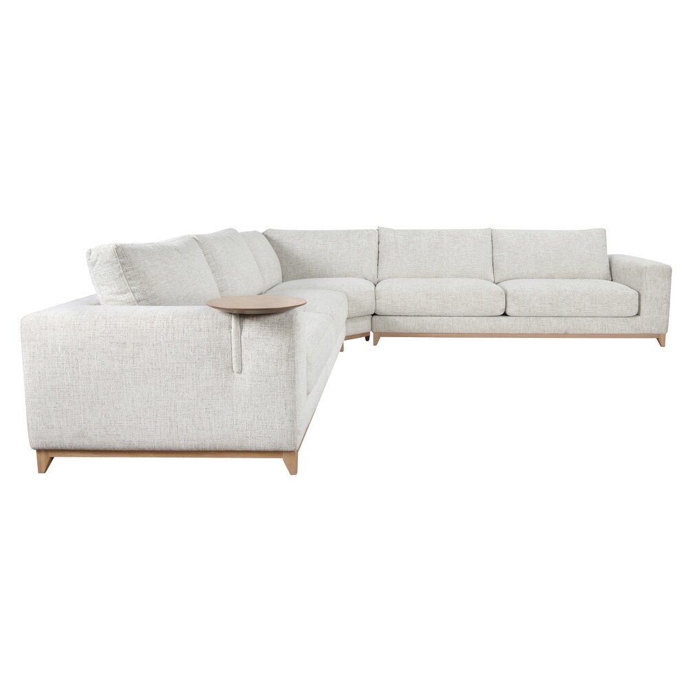 Donovan Upholstered Sectional in Sand by Kosas Home   132.3Wx132.3Dx32.3H