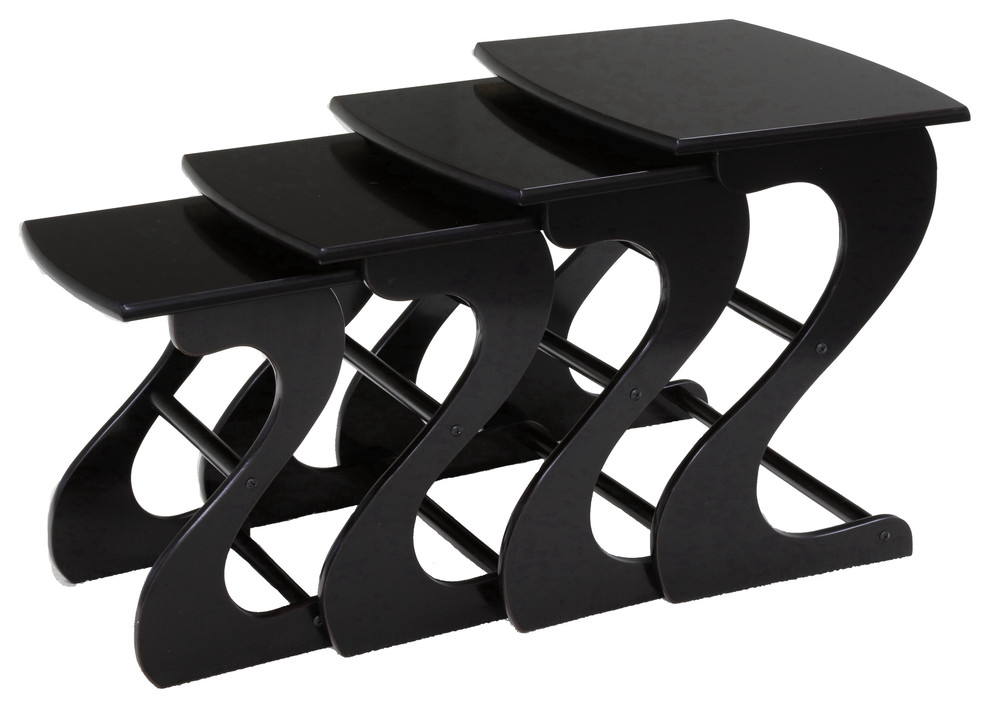 Set of 4 nesting tables in Expresso   Transitional   Side Tables And End Tables   by Megahome  Houzz