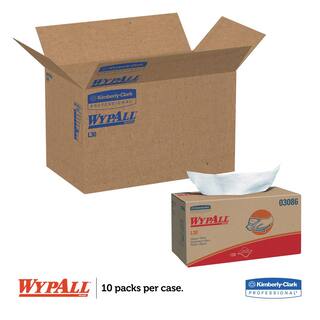 WYPALL L30 Towels POP-UP Box 10 in. x 9-45 in. White 120Box 10 BoxesCarton KCC03086