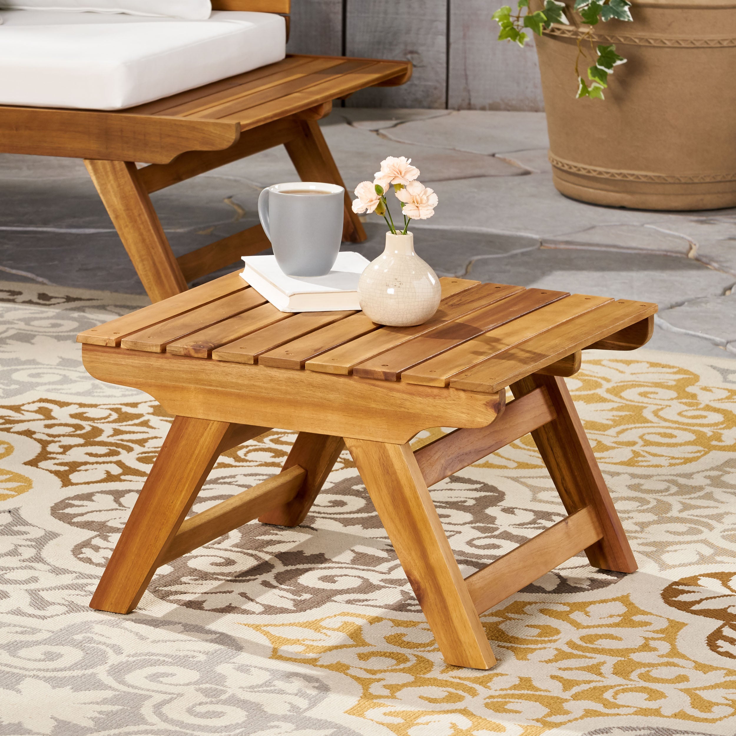 Kaiya Outdoor Wooden Side Table