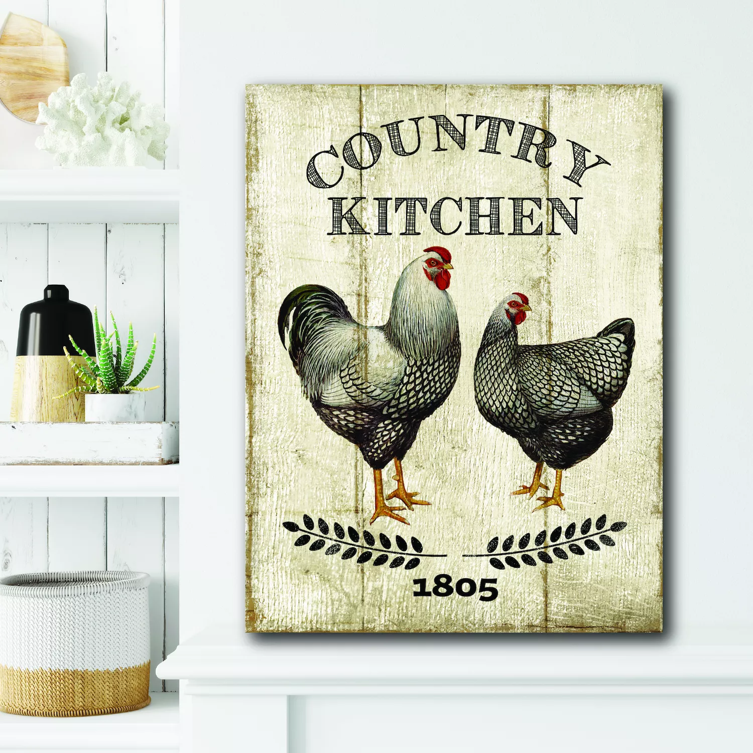 COURTSIDE MARKET Country Kitchen Canvas Wall Art