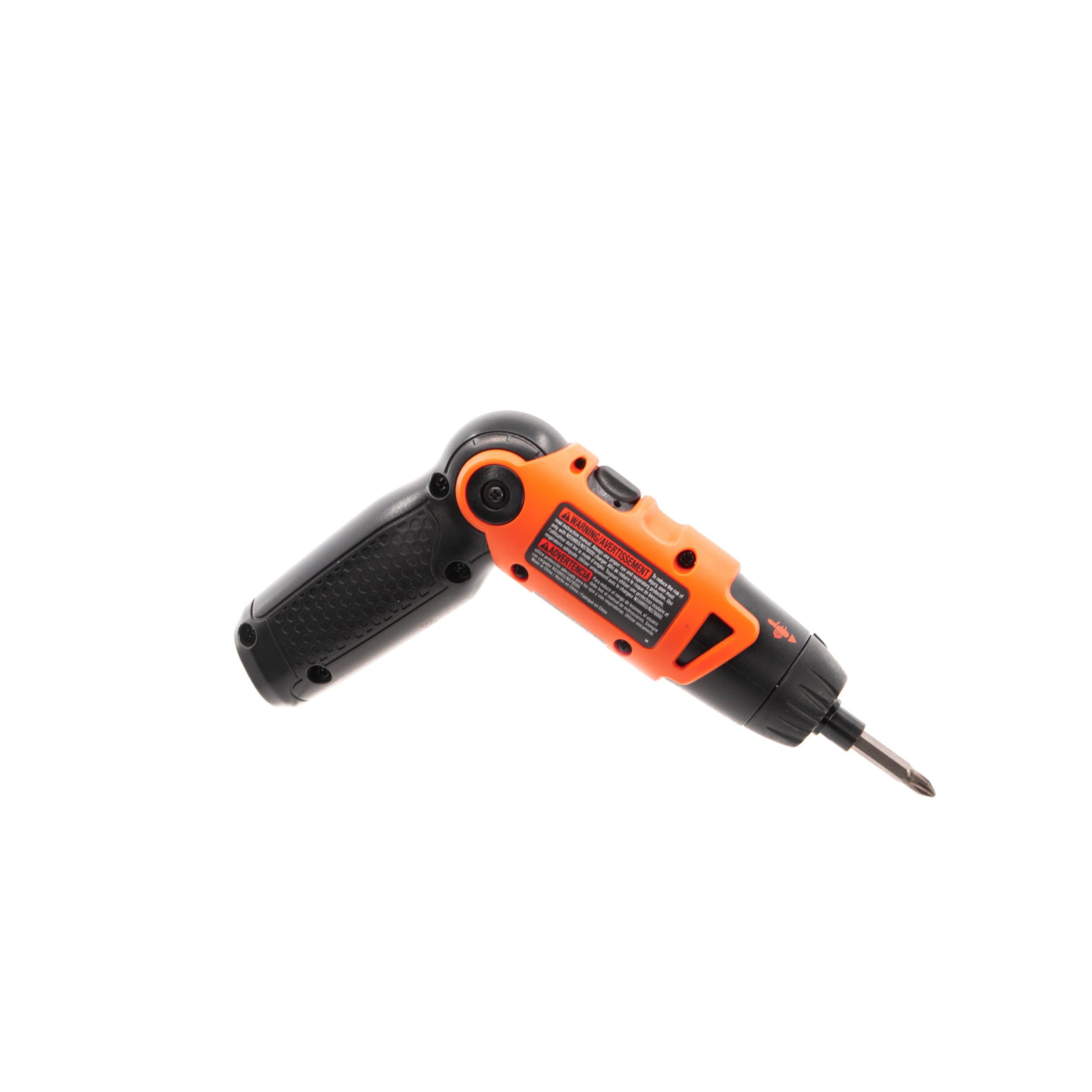 Cordless Screwdriver with Pivoting Handle, USB Charger and 2 Hex Shank Bits