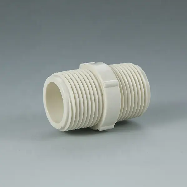 BS4346 Standard UPVC BSP Thread Connector PVC Plastic Nipple Connector