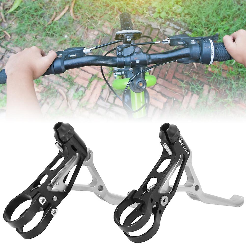 Ultralight Cnc Bicycle V Brake Handle Lever Cycling Accessory For Folding Road Bikeblack Silver