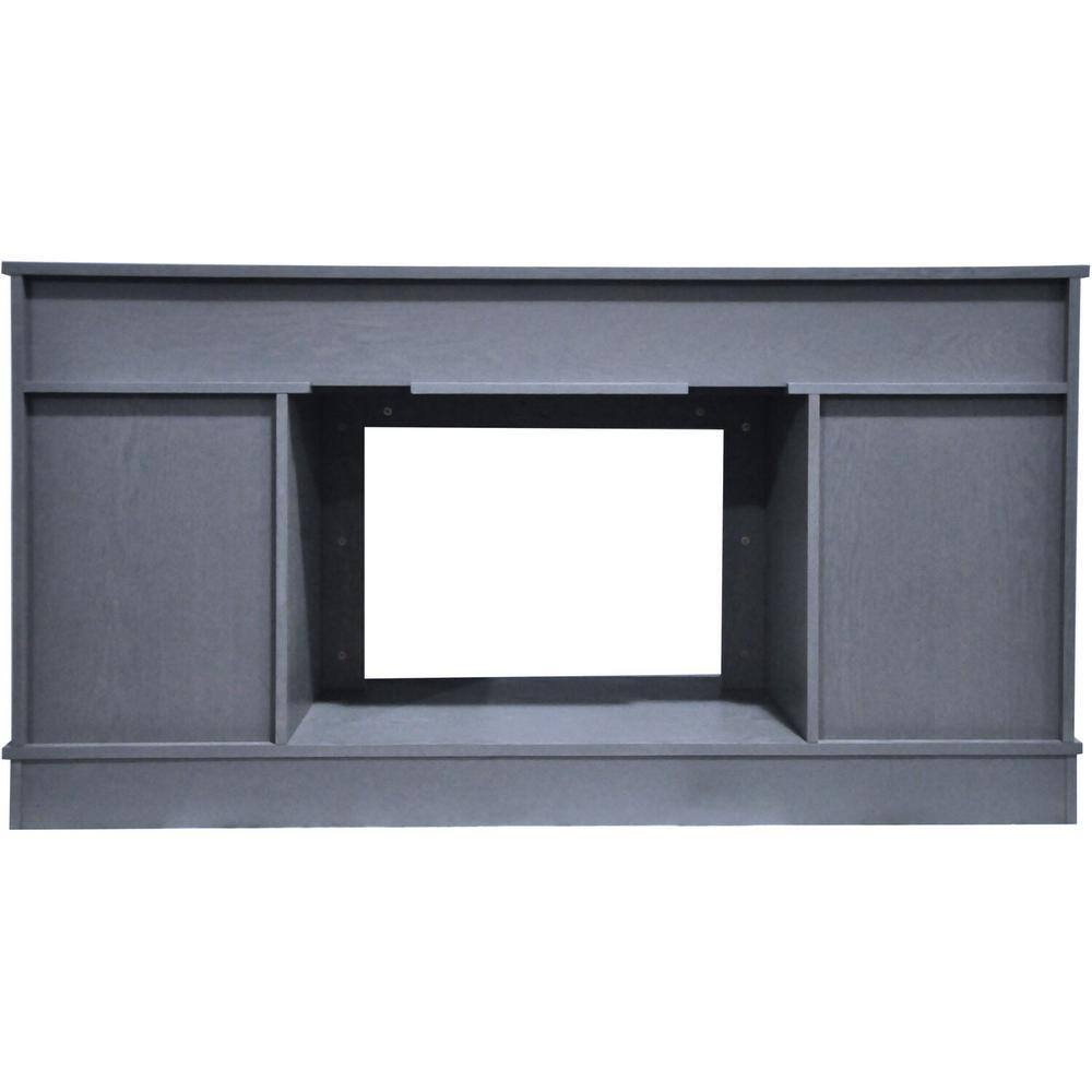 Hanover Glenwood 59.1 in. W Freestanding Electric Fireplace TV Stand in Slate Blue with Enhanced Log Display FS6022-1BSBL2