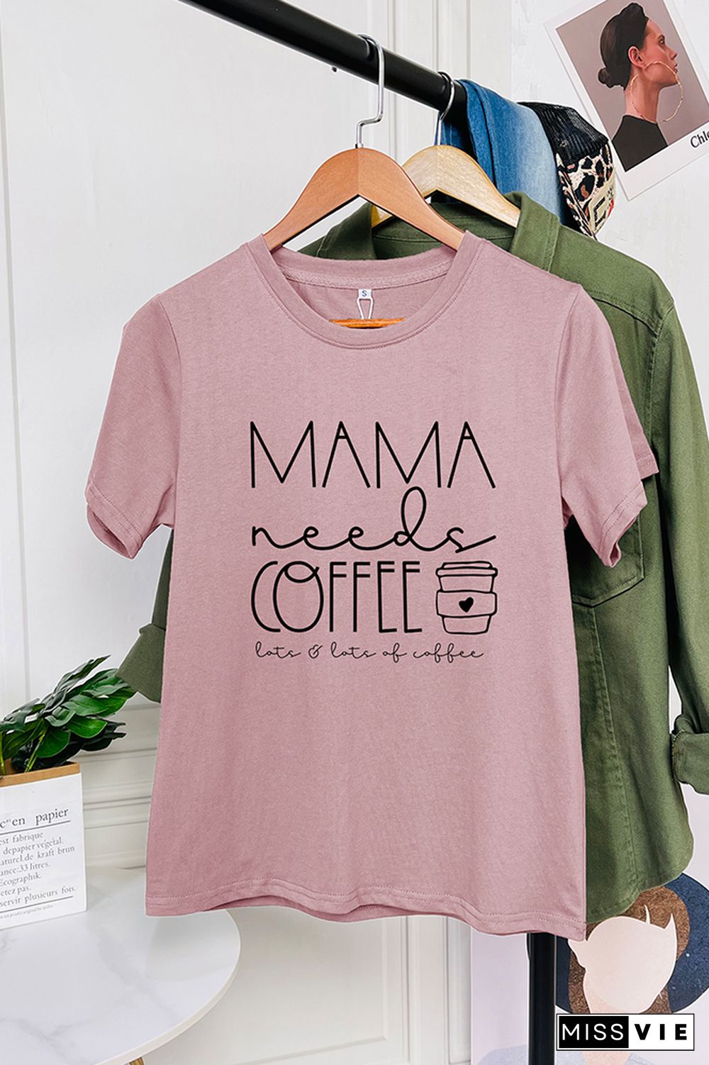 Mama Needs Coffee Short Sleeve Graphic Tee Wholesale