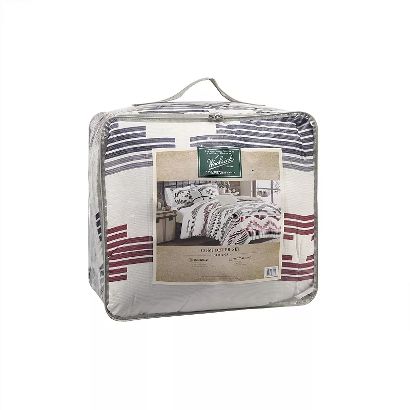 Woolrich Simons 5-Piece Herringbone Comforter Set with Throw Pillows