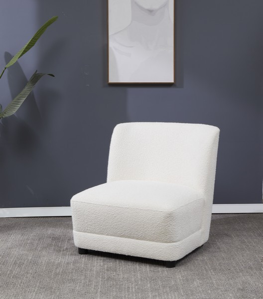 Safavieh Couture Nessa Boucle Accent Chair Ivory / Black   Armchairs And Accent Chairs   by Safavieh  Houzz