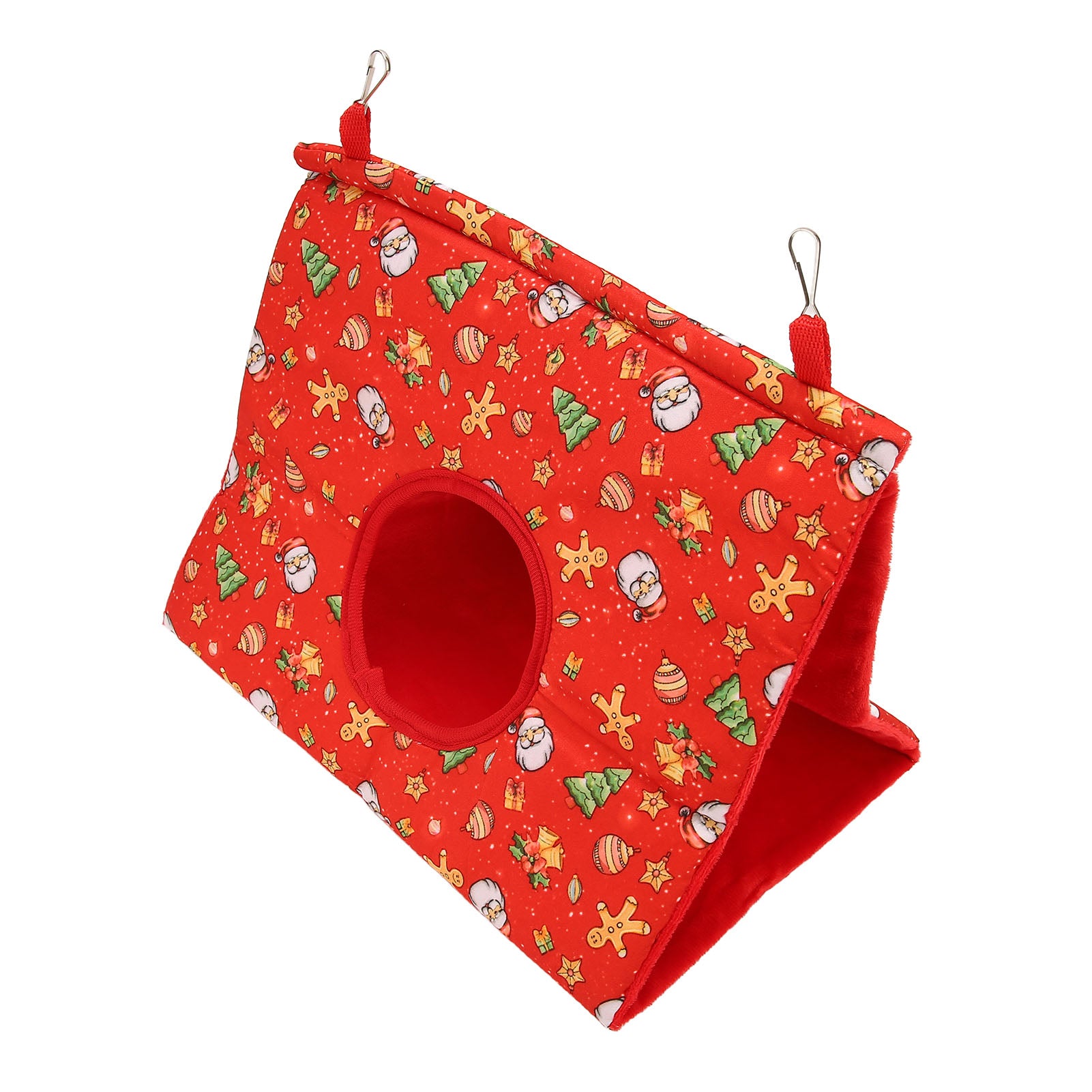 Hanging Bed， Fluffy And Thick  Hanging Tent  For Playing For Hiding S Red Christmas