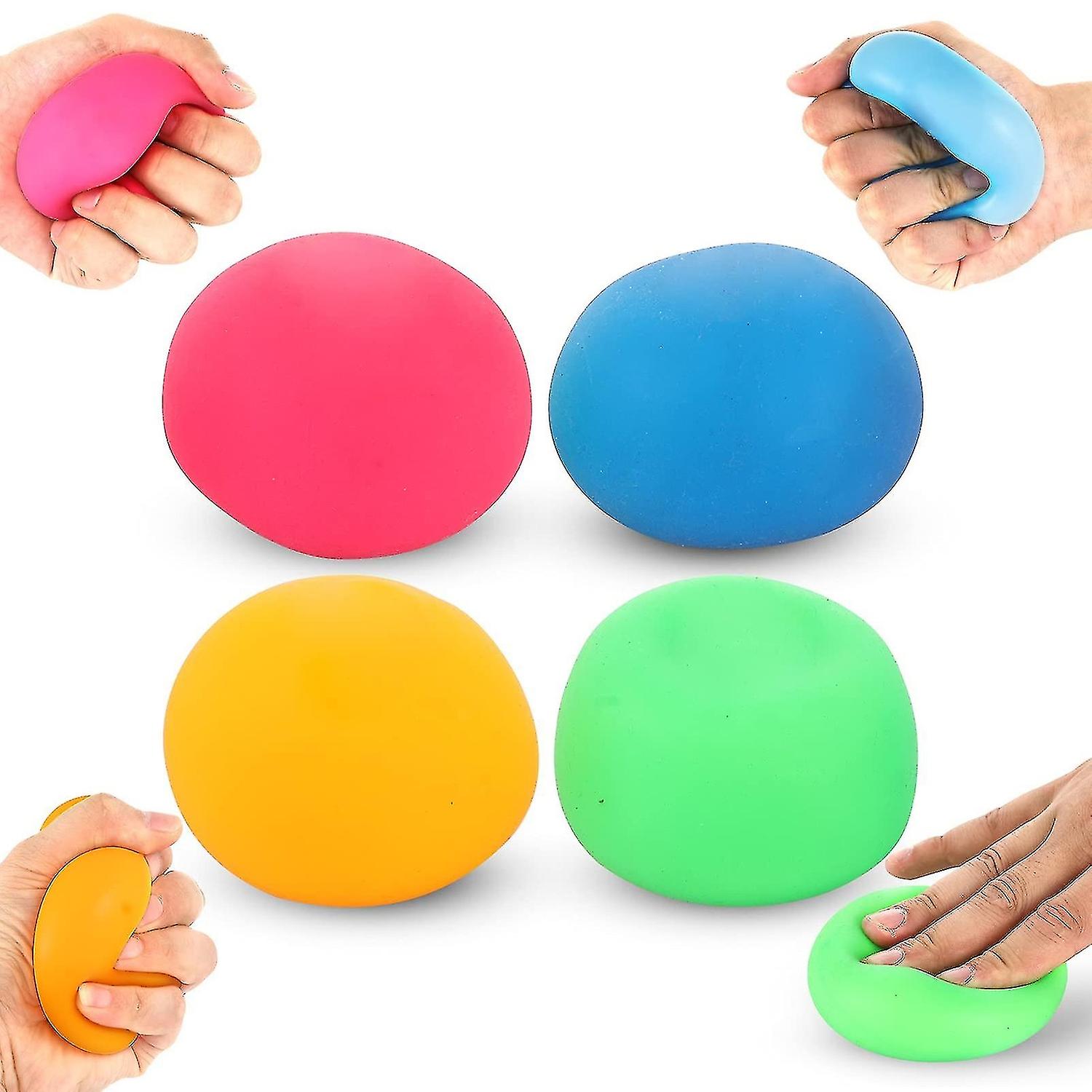 4 Pack Stress Ball For Kids And Adults Slow Rising Balls Sensory Fidget Toy Anxiety Stress Relief Sq