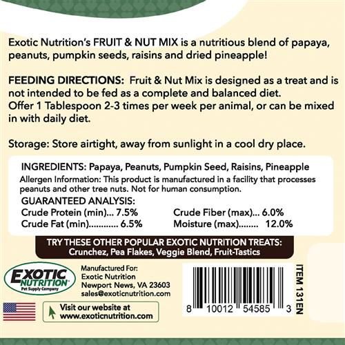 Exotic Nutrition Critter Selects Small Pet Fruit and Nut Mix， 3.52-oz bag