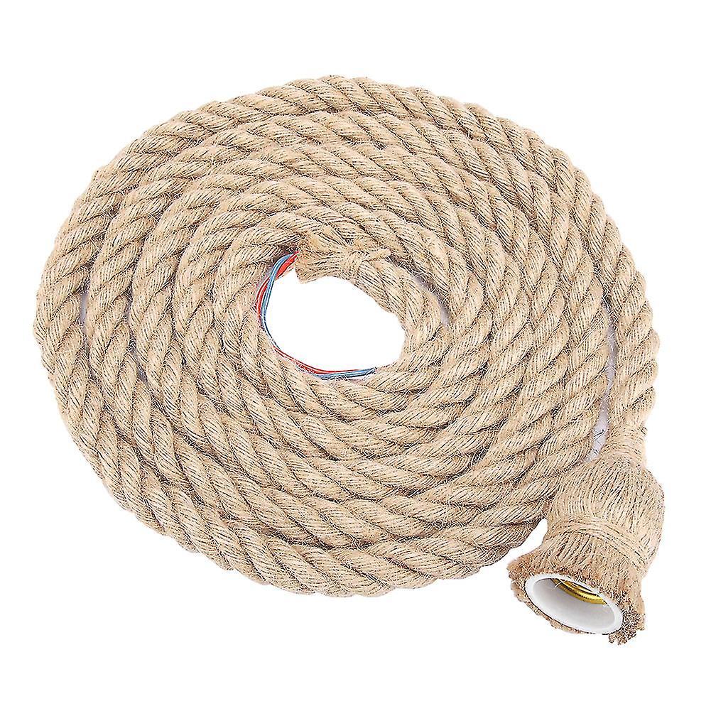 1.5m E27 Base Vintage Hanging Hemp Rope For Light Retro Lamp Ceiling Pendant (1 Head)