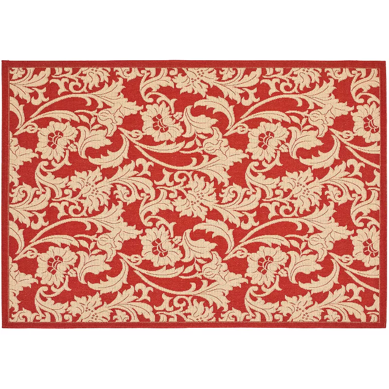 Safavieh Courtyard Floral Motif Indoor Outdoor Rug