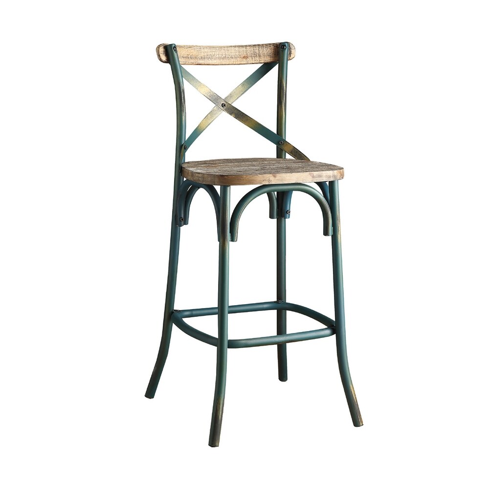 Metal Bar Chair with X Backrest Design