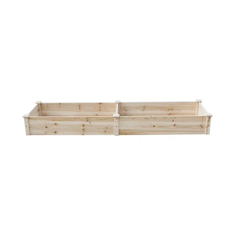 Manufacturer supply wooden raised garden bed planter box solid wooden raised garden bed