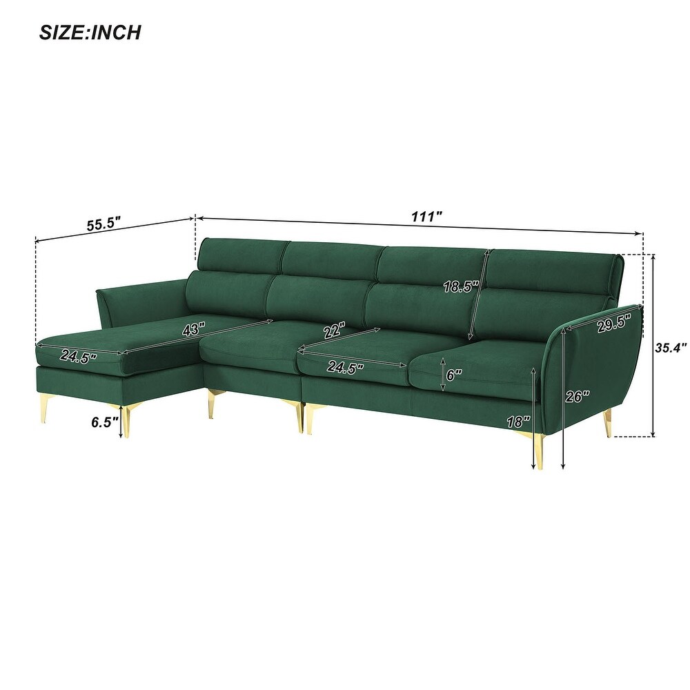 Sectional Sofa with Chaise Left/Right Handed Chaise