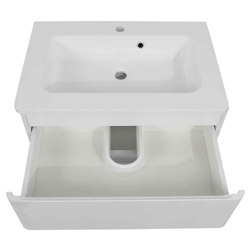 Modern Wall Mounted Bathroom Vanity with Washbasin  Comfort Collection with Mirror Simple 40\
