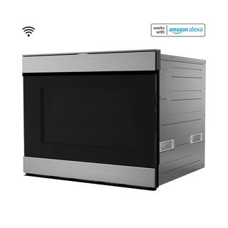 Sharp 24 in. Built-in Smart Stainless Steel Electric Convection Microwave Drawer Oven SMD2499FS