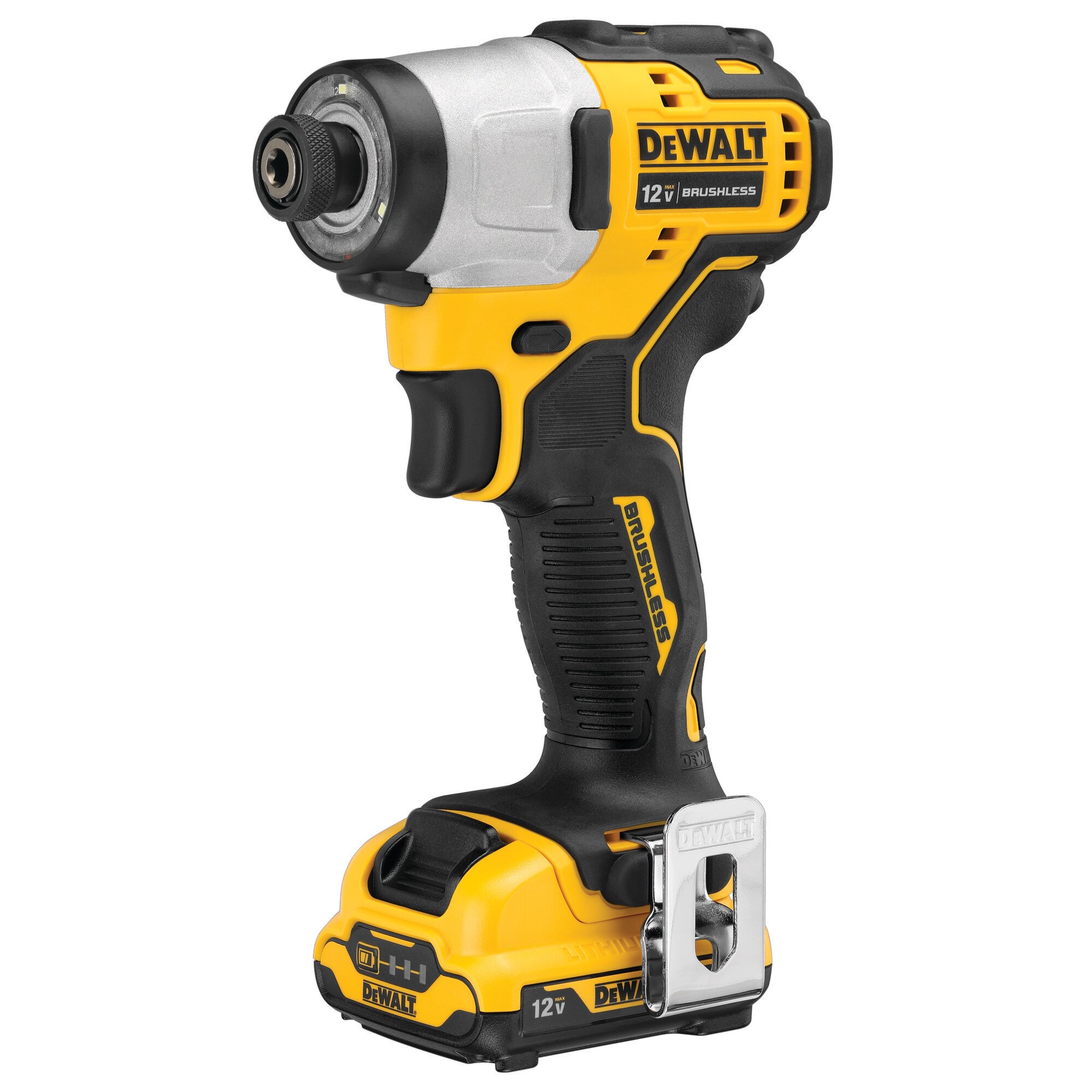 DEWALT DCF801F2 XTREME 12-volt Max 1/4-in Variable Speed Brushless Cordless Impact Driver (2-Batteries Included)