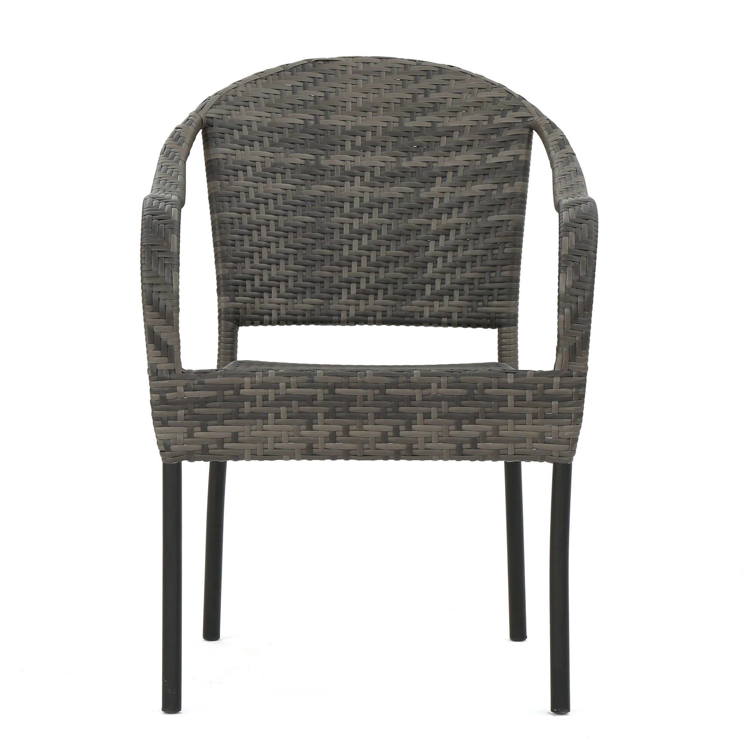 Livingston Outdoor Grey Wicker Chair (Set of 2)