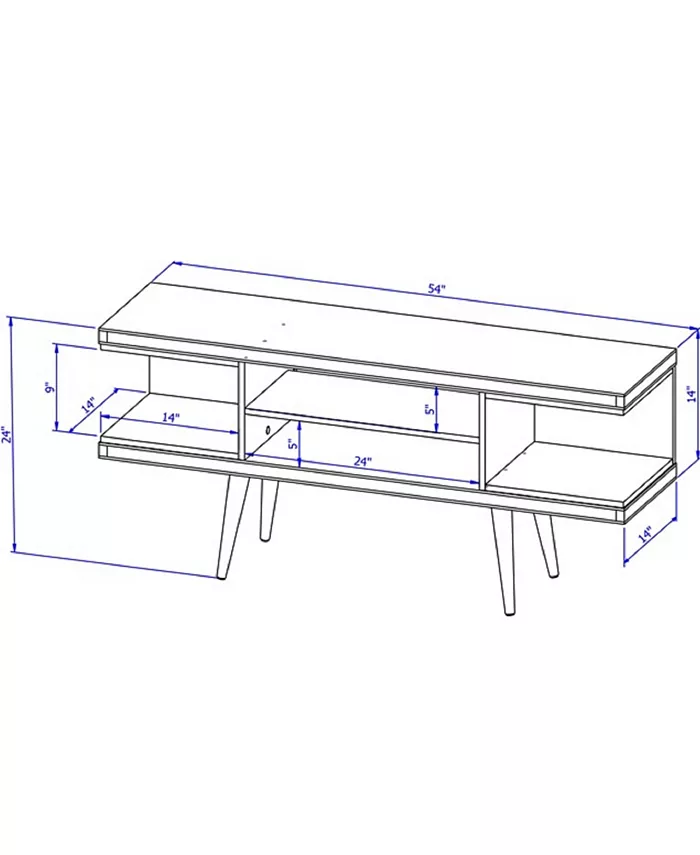 Manhattan Comfort Utopia 53.14 Medium Density Fibreboard 4-Shelf TV Stand