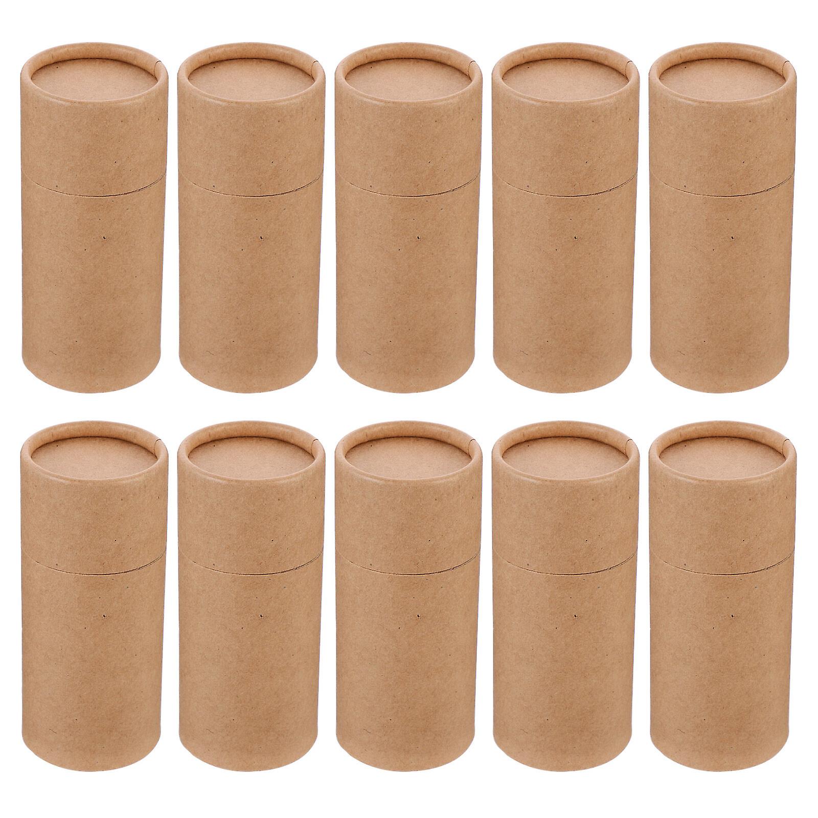 10pcs Oil Bottle Paper Cylinder Shape Packing Boxes Brown Paper Gift Boxes