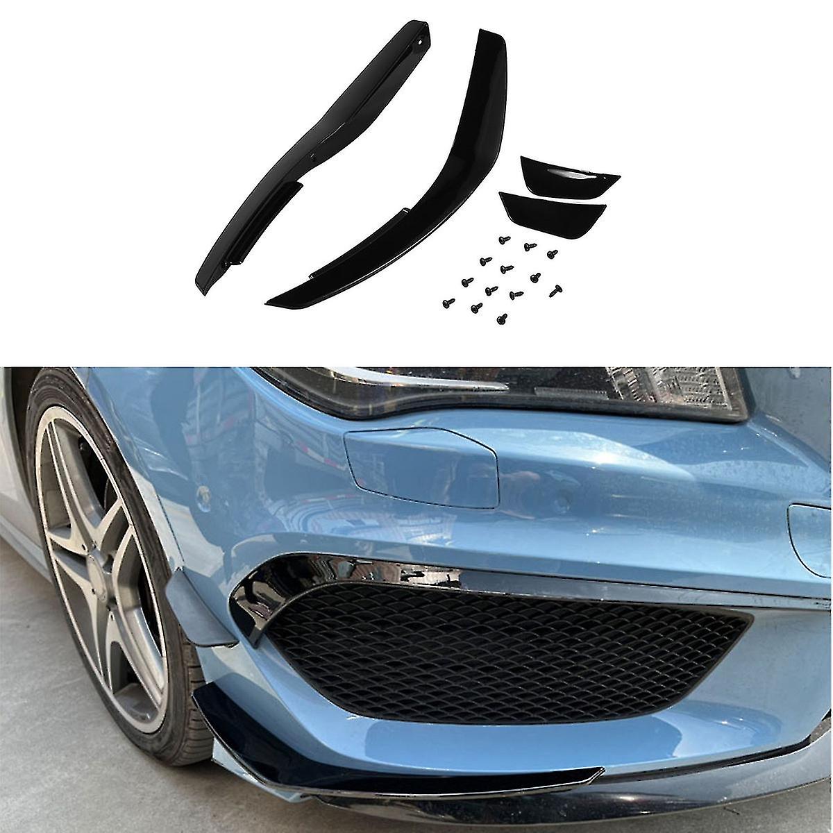 4pc Front Bumper Lip Diffuser Spoiler Scratch Protector Side Splitters For- Cla-class C117 Cla200 2