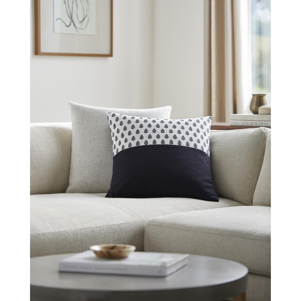 Marguerite Modern   Contemporary Color Block Accent Pillow