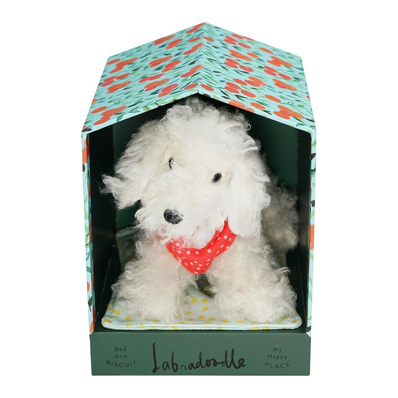 Manhattan Toy Bed and Biscuit Doghouse Play Set with Mini-Labradoodle Plush Dog