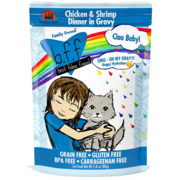 BFF OMG Chicken and Shrimp Ciao Baby! Dinner in Gravy Wet Cat Food Pouch