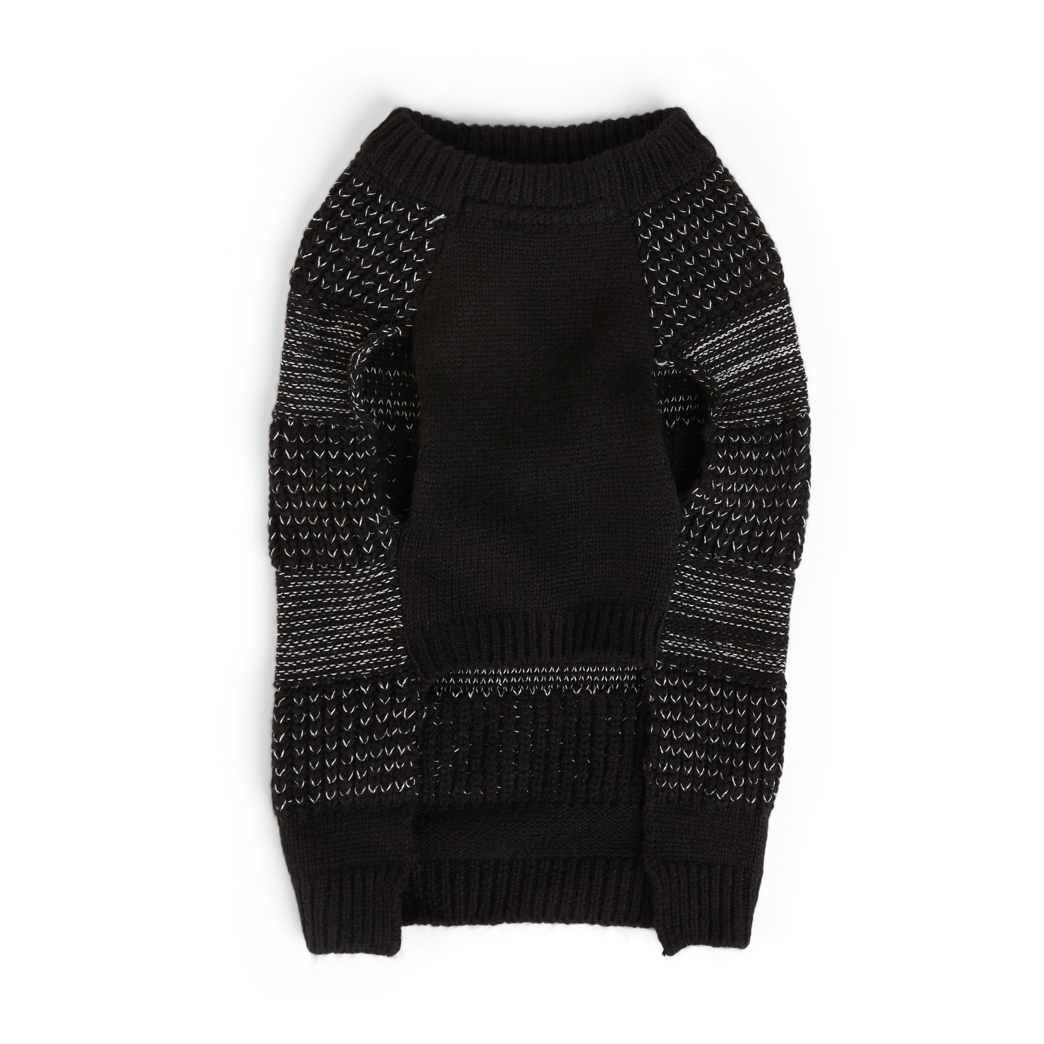 Reddy Black Reflective Dog Sweater， X-Small