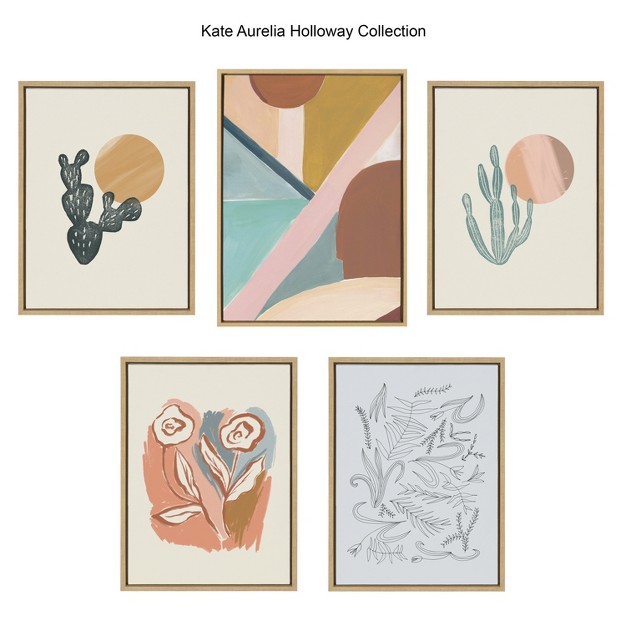 Kate And Laurel Sylvie Desert Sand Framed Canvas By Kate Aurelia Holloway 18x24 Natural