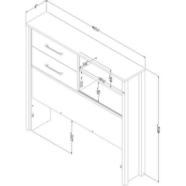 South Shore Munich Bookcase Headboard - - 32816143