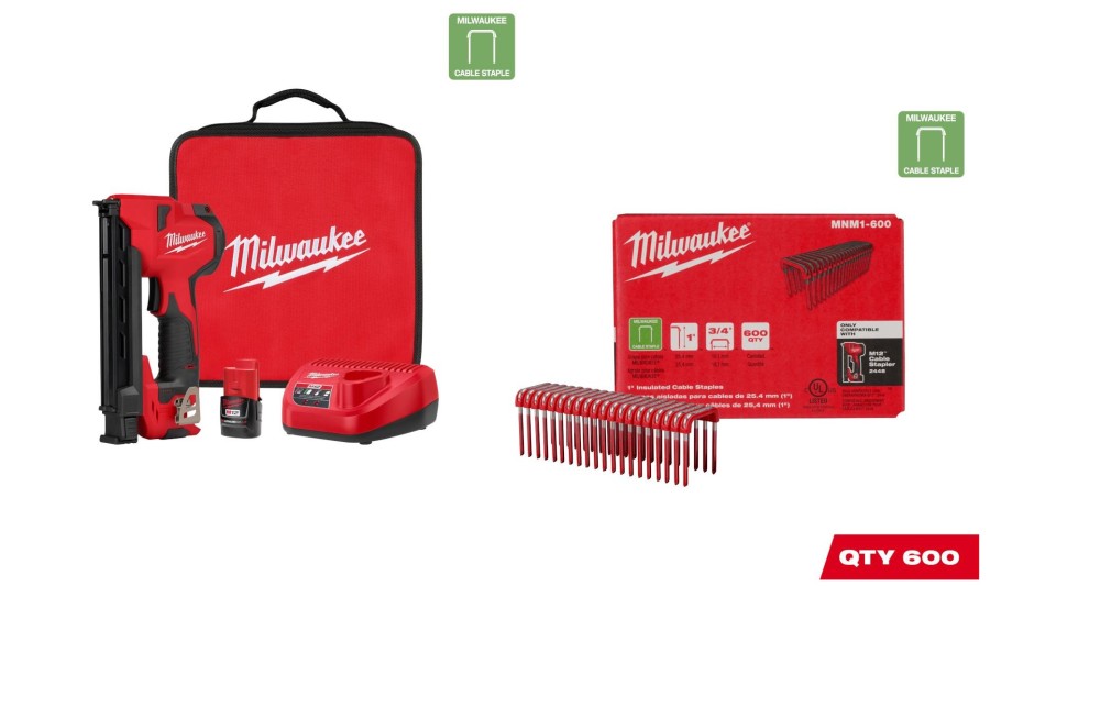 Milwaukee M12 Cable Stapler Kit with 1