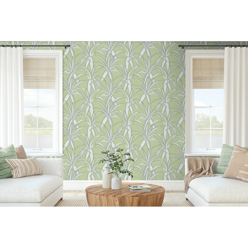 NextWall Tossed Cradle Plant Peel and Stick Wallpaper